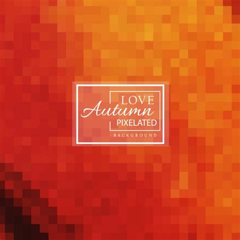 Premium Vector Autumn Pixelated Background