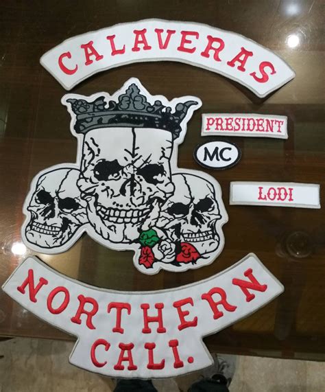 Calaveras Northern Cali Mc 35cm Iron On Embroidered Set Etsy
