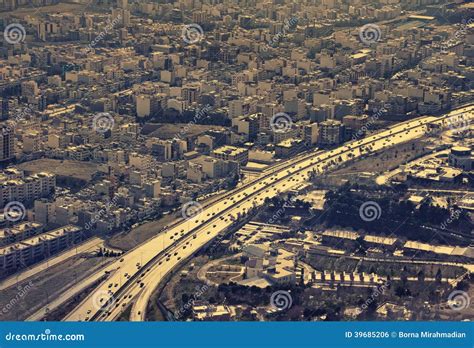 Aerial View Of A Main Highway In Tehran Stock Photo Image Of