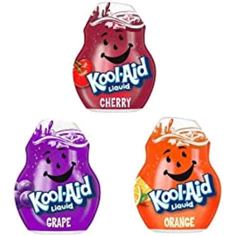 Kool Aid Liquid Drink Mix Bundle Cherry Grape And Orange Contains
