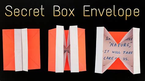 How To Make A Secret Box Envelope Using A4 Paper Useful Origami