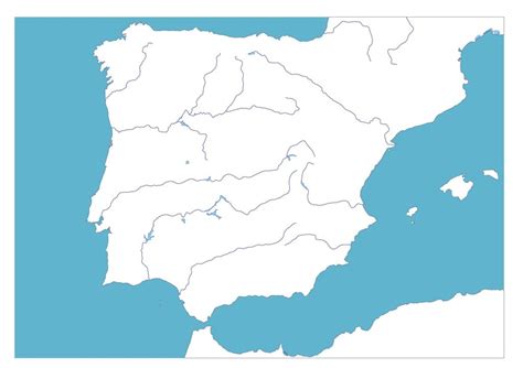Mapa Mudo Rios De Espana Images
