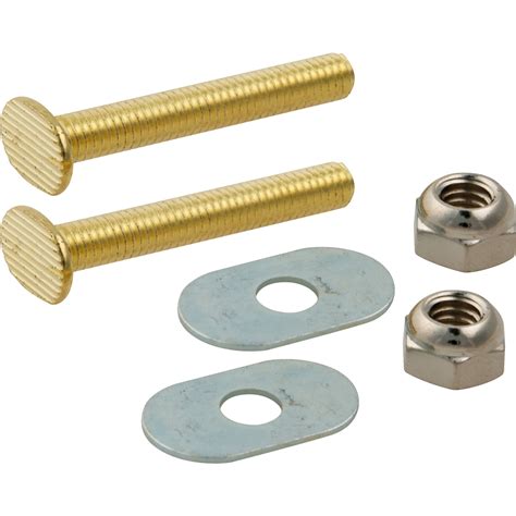 All toilets have a sealing ring that mounted between the base and the flange attached to the waste line. Toilet Mounting Bolt Set - 5/16" x 2-1/4" - Plated Steel ...