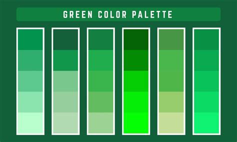 Couleurs Tipos De Color Verde Tipos De Verde Paleta De Color Verde