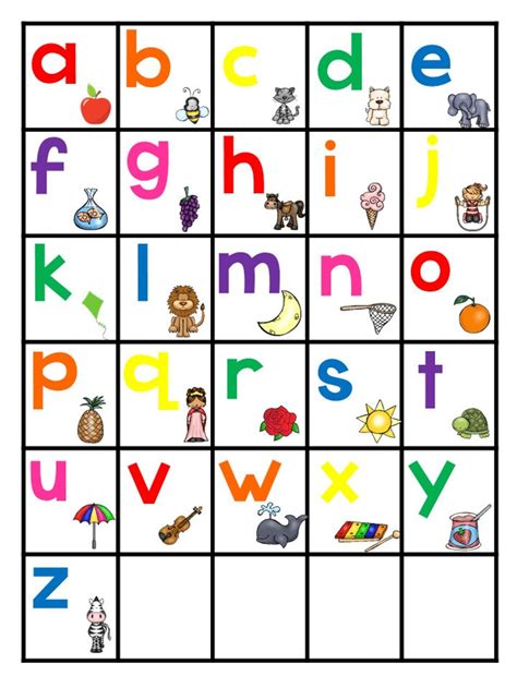 Alphabet Flashcards Teach A Z Free Printable Phonics Chart 7 Best Zoo