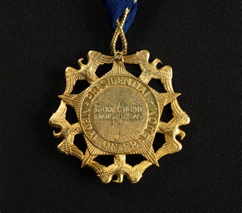 Buzz Aldrins Presidential Medal Of Freedom With Distinction Presented To Him By President