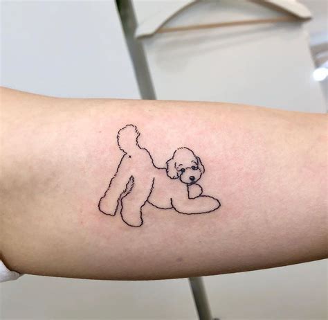 19 Poodle Tattoo Ideas Tattoos For Dog Lovers Poodle Tattoo Puppy
