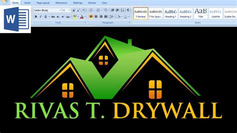 Logo Design In Ms Word How To Create A House Or Real Estate Logo In