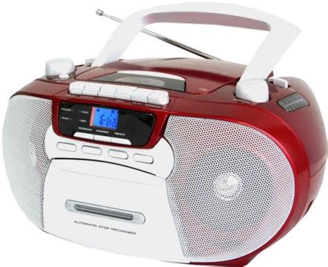 Supersonic Sc 727red Portable Cd Player With Cassetterecorder And Amfm