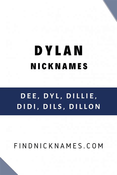 20 Popular Nicknames For Dylan Find Nicknames