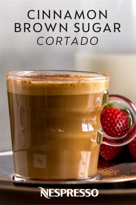 Loaded with cinnamon and hints of brown sugar, topped off with cool cinnamon and sugar coffee ice cubes, no fancy equipment needed. Cinnamon Brown Sugar Cortado | Recipe | Nespresso recipes, Brown sugar