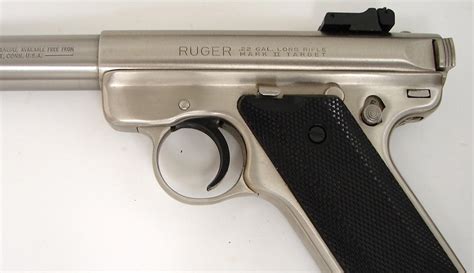 Ruger Mark Ii Target 22 Lr Caliber Pistol Stainless Steel Model With