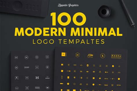 100 modern minimal logo templates branding and logo templates ~ creative market