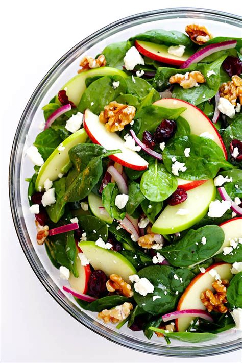 15 Ensaladas De Manzana Absolutamente Deliciosas Spinach Salad