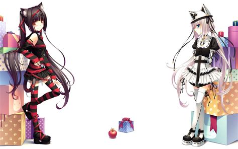 Anime Girls Anime Neko Para Vanilla Neko Para Chocolat Neko Para Wallpapers Hd Desktop