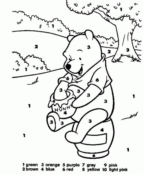 Number 5 coloring page getcoloringpages. Disney Color By Numbers Coloring Pages - Coloring Home