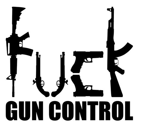Fuck Gun Control Vinyl Decal Bumper Sticker 2nd Amendment Car Truck