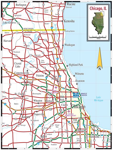Greater Chicago Area Map