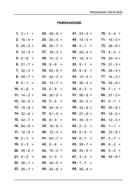 Latihan perpuluhan matematik tahun 2. Soalan Latihan Bahagi Tahun 4 - Cara Ku Mu