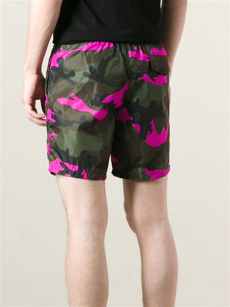 Lyst Valentino Camouflage Swim Shorts For Men