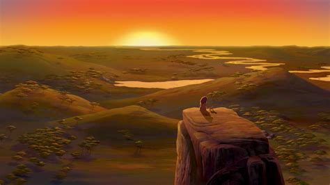 The Lion King Sunset Landscape Hd Wallpaper Movies And Tv Series