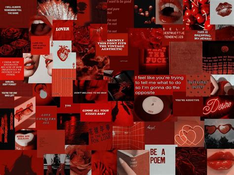 Dark red aesthetic collage wallpaper laptop. Red Aesthetic Tumblr Laptop Wallpapers - Top Free Red ...