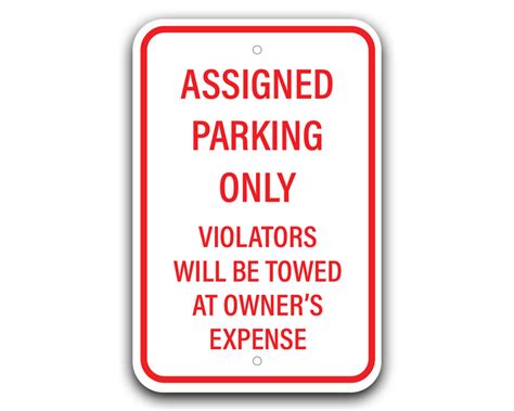 Assigned Parking Only Sign — Fast Safety Decals
