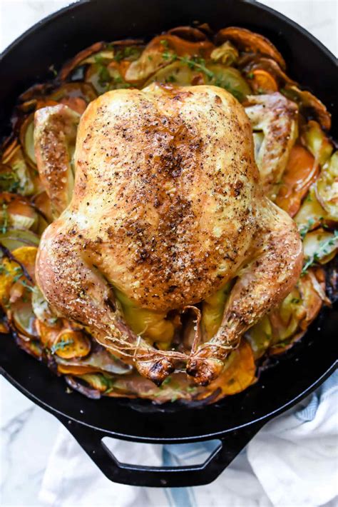 Wondering what you think about trying to do the same thing with split chicken breasts. Cast-Iron Skillet Roasted Chicken With Potatoes ...