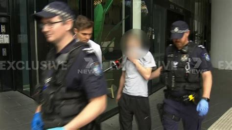 seven youths and one man arrested by police at mantra circle on cavill in surfers paradise in