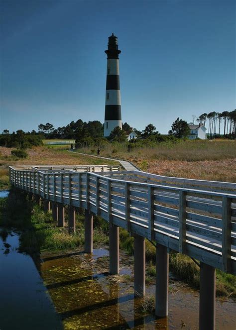 Bodie Island Lighthouse And Boardwalk Photograph By Steven Ainsworth