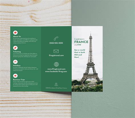 Green Photo Centric Trifold Travel Brochure Idea Venngage Brochure Examples Brochure