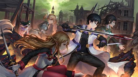 Download 3840x2160 Sword Art Online Yuuki Asuna Kirito Yui Battlefield Wallpapers For Uhd Tv
