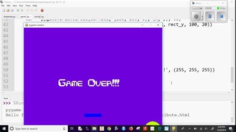 Pygame Video 13 Using New Fonts And Creating A Game Over Screen Youtube