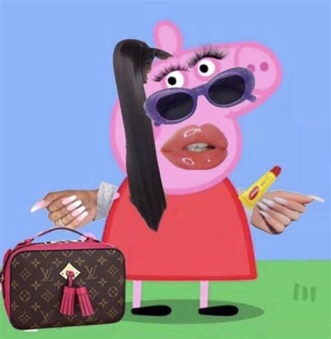 Peppa Pig With Lipgloss Imágenes Graciosas Imágenes Divertidas