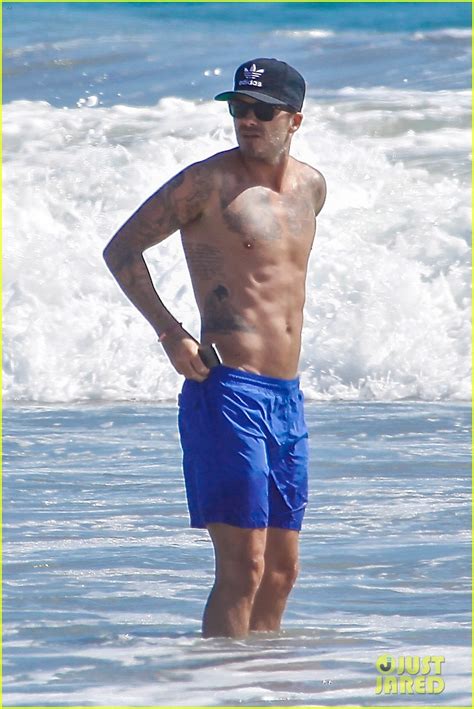 Shirtless David Beckham Shows Off His Amazing Body For Malibu Beach Dip Photo 3176201 David