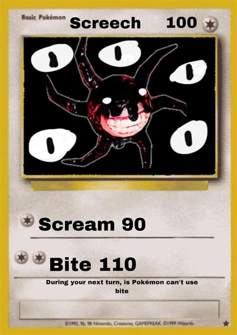 Made A Screech Pokémon Card Rdoorsroblox