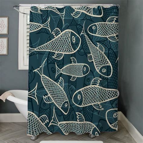 Fish Pattern Shower Curtain By Daecu Cafepress