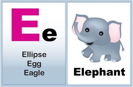Words that start with the letter e. Alphabet letter E with clip-art and few similar words ...