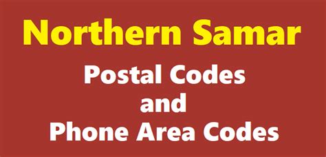 Northern Samar Zip Codespostal Codes And Phone Area Codes