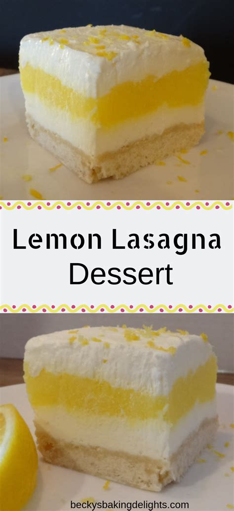On an uneventful friday night, you decide to invite over some friends. Lemon Lasagna Dessert | Recipe | Lemon lasagna, Lemon ...