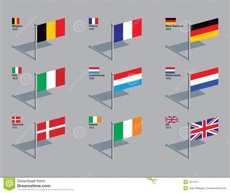 Italië vlag kopen of bestellen in de online vlaggen versiering winkel. De Spelden Van De Vlag - De EU 1958 - 1973 Vector ...