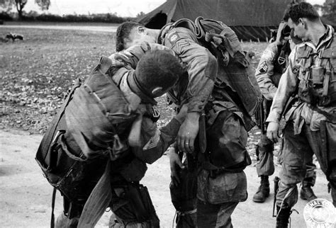Troopers Of The 82nd Airborne Fitting Each Others Parachutes My Father