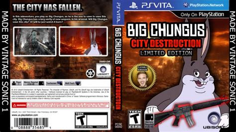 Big Chungus City Destruction Playstation Vita Box Art Cover By Vintagesonic1