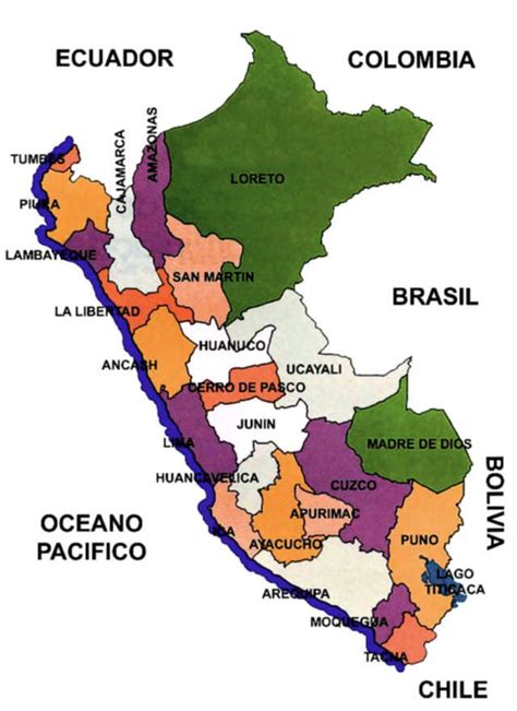 Mapa de Perú con sus Provincias y Capitales | Mapa ...