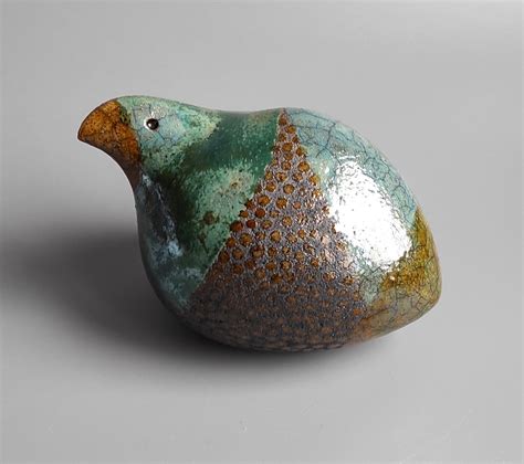 Ceramic Birdhouse Ceramic Birds Raku Pottery Sculpture Quail