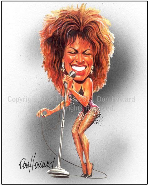 Tina Turner Limitada Edición Celebridades Caricatura De Don Howard En