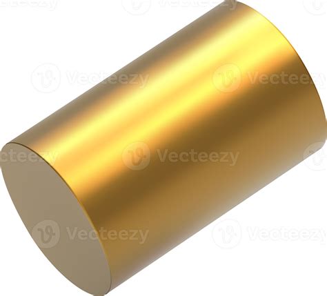 Golden Cylinder 3d Figure 11356742 Png