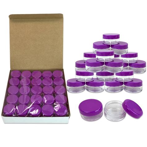 5g5ml High Quality Acrylic Leak Proof Clear Container Jars With Purple