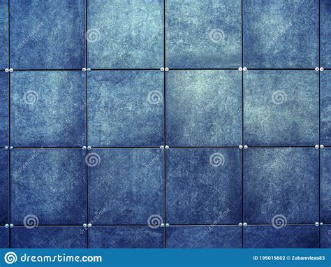 Wall Made Of Blue Square Tiles Stock Photo Image Of Block Seam