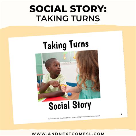 Taking Turns Social Story And Next Comes L Hyperlexia Resources